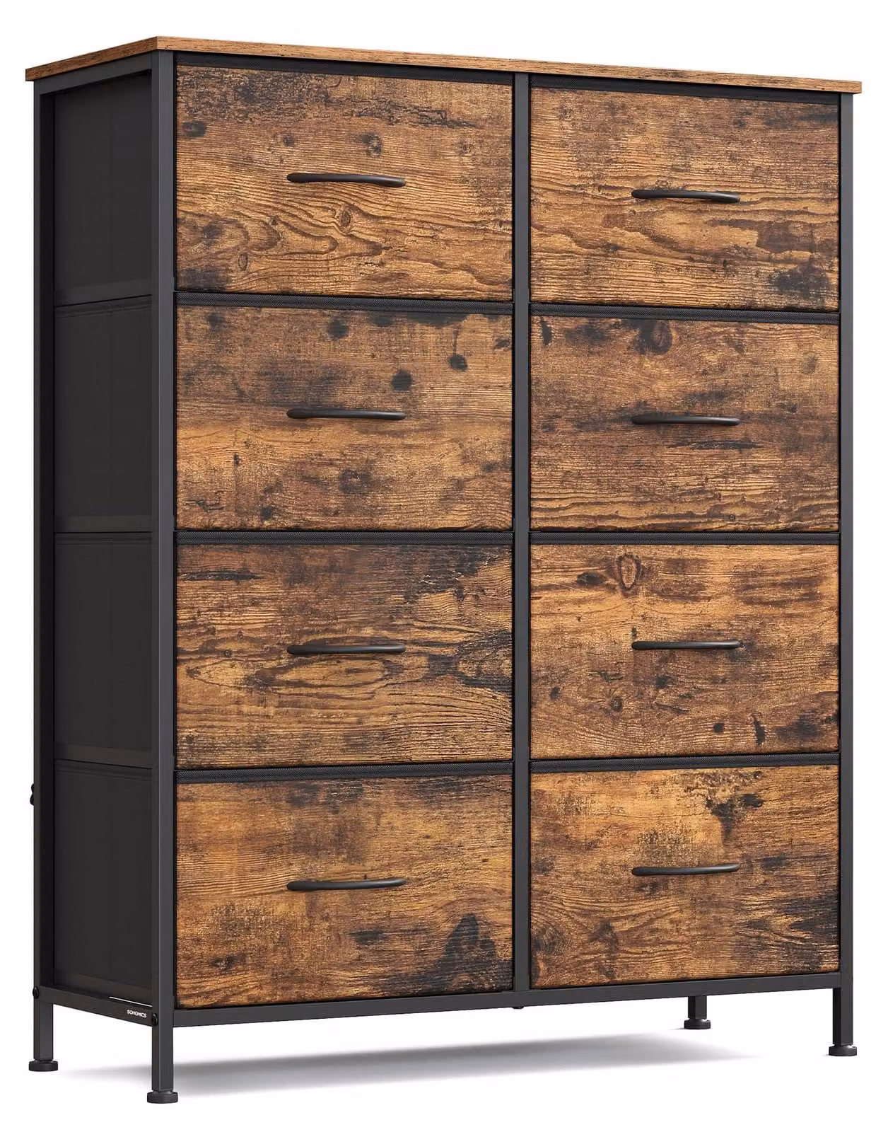 SONGMICS: Comodino con 8 cassetti, mobile contenitore, design moderno