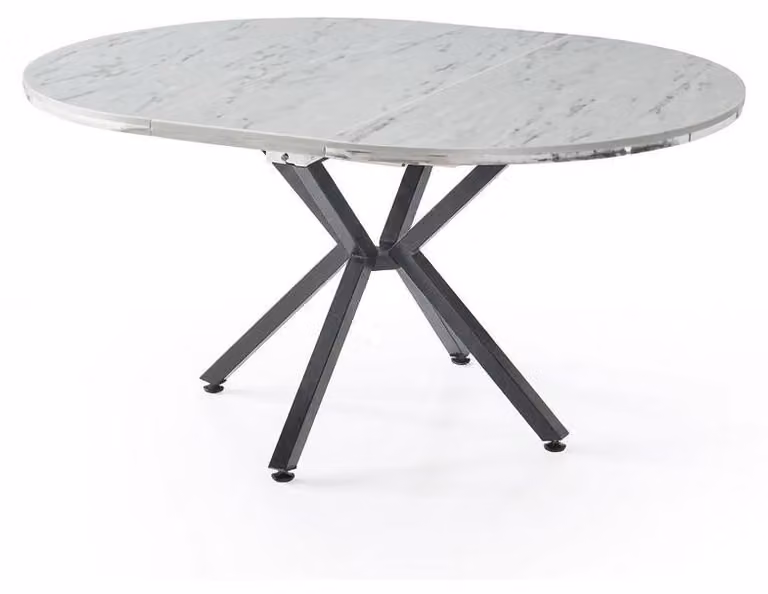 Tavolo da pranzo in marmo, comodo, moderno, allungabile, grigio, spazioso
