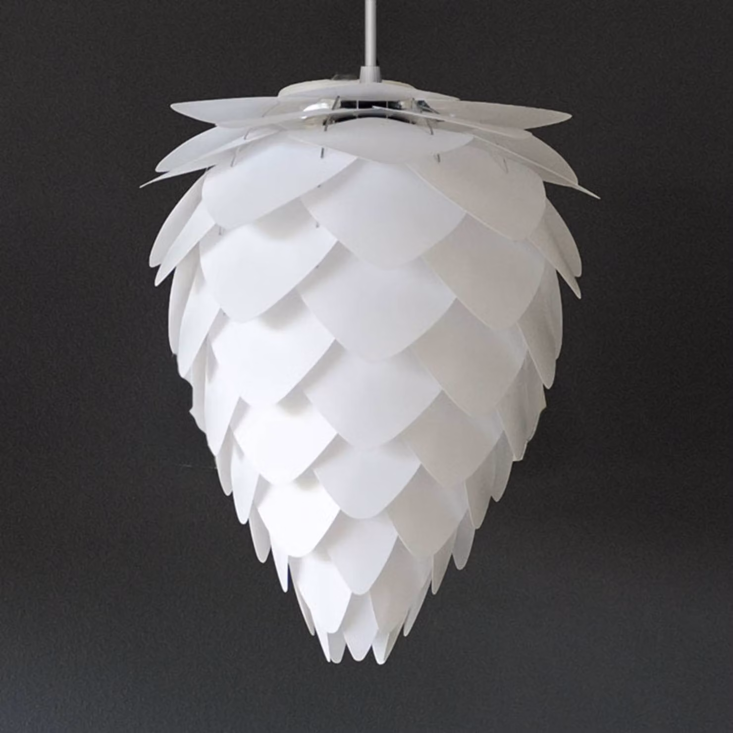 UMAGE Lampada a sospensione Conia, dimmerabile, Bianco / Opale, Soggiorno / Sala da pranzo, Plastica, Design, Lampada a sospensione