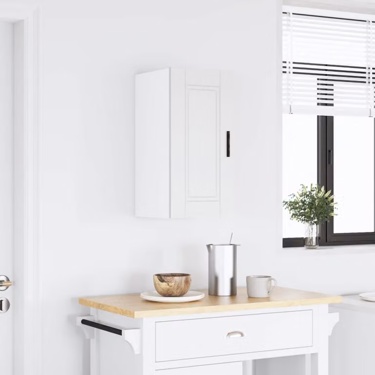 vidaXL Pensile da Cucina Porto Bianco in Legno Multistrato