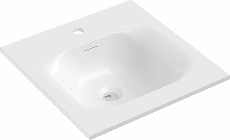 Mexen Vela lavabo incassato nel piano 46 x 46,5 cm, bianco lucido - 25234500