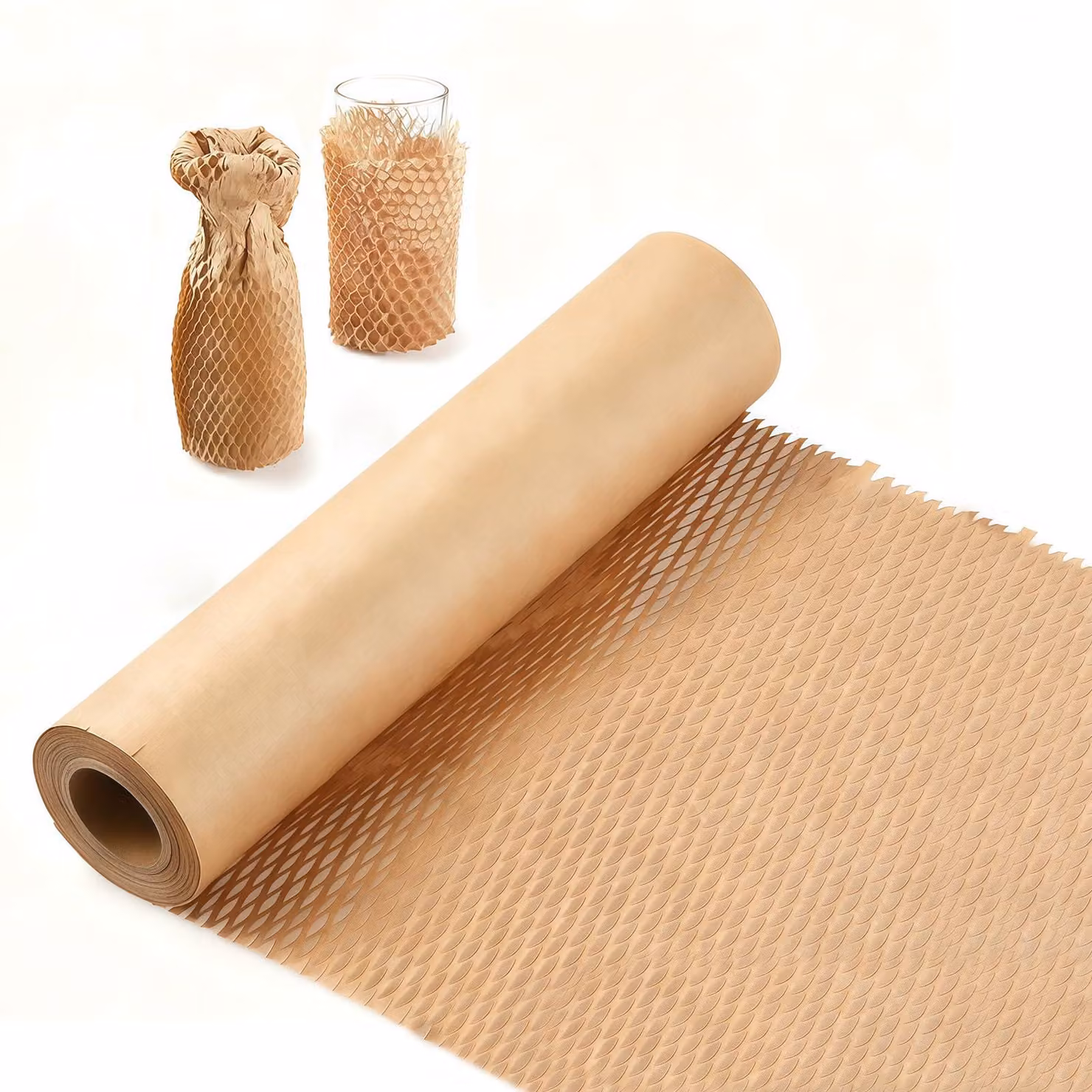 Carta kraft imbottita, 30 cm x 20 m, struttura a nido d'ape