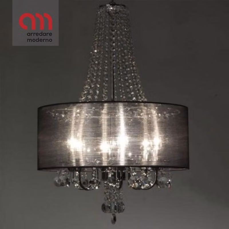 Lampadario 6 luci Jewels Silver Ring Tomasucci