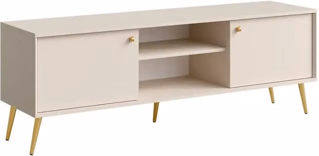 Mobile TV design AZURÉA – 2 porte + 2 nicchie – Colore sabbia
