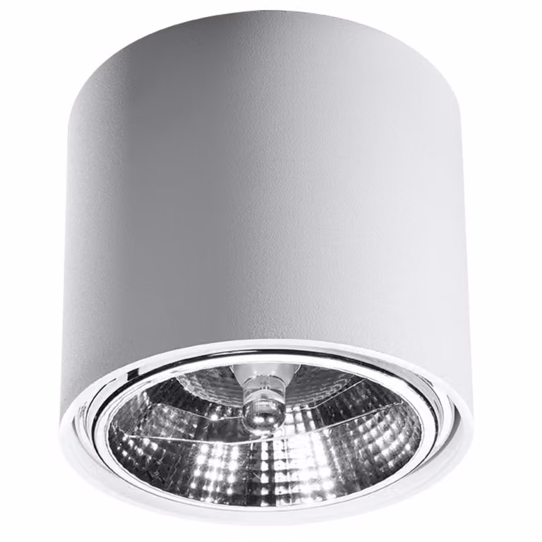 LUMILO PLAFON HESTER 1 GU10 ES111, bianco, alluminio