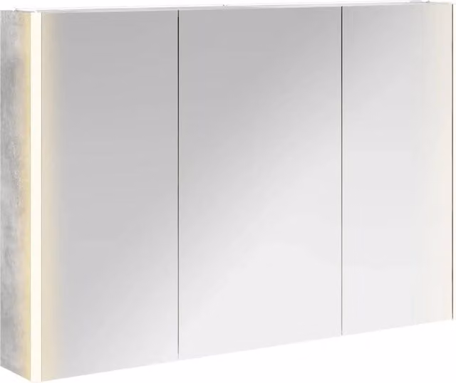 Mobiletto per specchio da Bagno | Armadio da bagno Grigio cemento