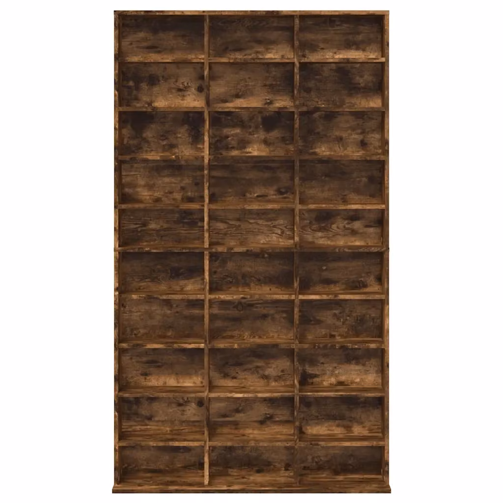 Mobile porta CD multifunzionale per soggiorno e ufficio in legno composito color rovere affumicato L: 102 cm, P: 23 cm, H: 177,5 cm – 2