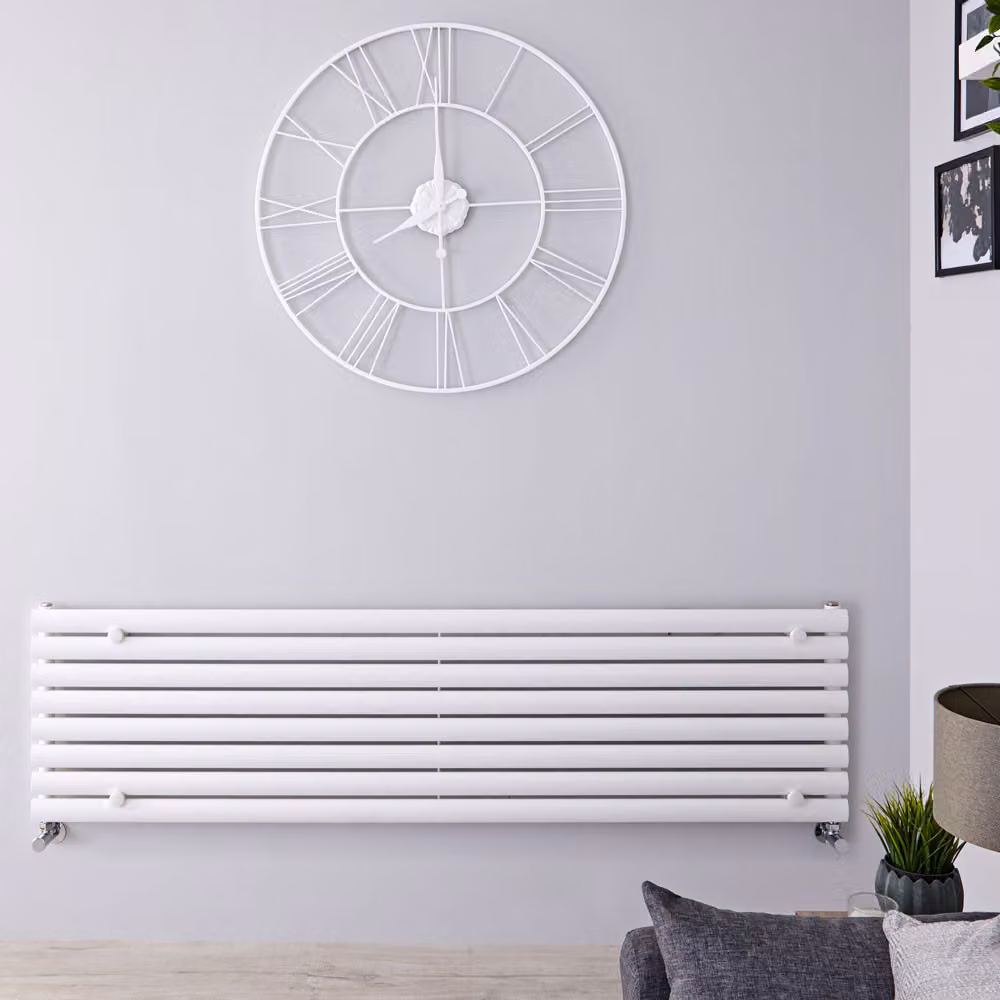 Radiatore di Design Orizzontale - Pannello Singolo - 472mm x 1780mm - Bianco - Revive