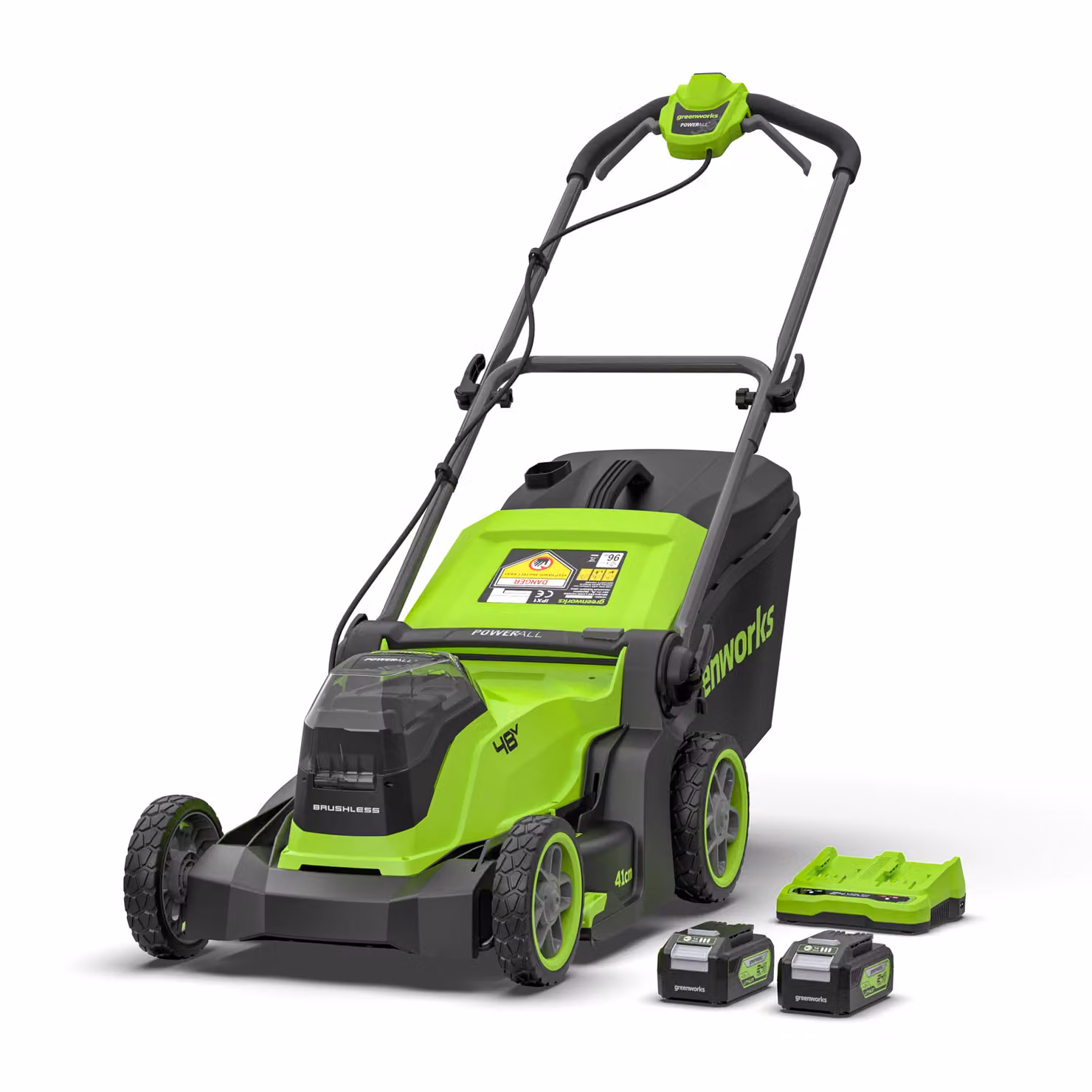 Greenworks POWERALL 48V (24V x 2) Rasaerba 41cm - 2x Batterie 4Ah
