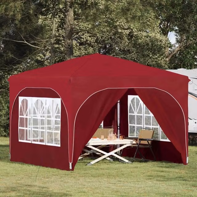 Tenda per feste a pop-up 290 x 290 x 245 cm Borgogna 42019873