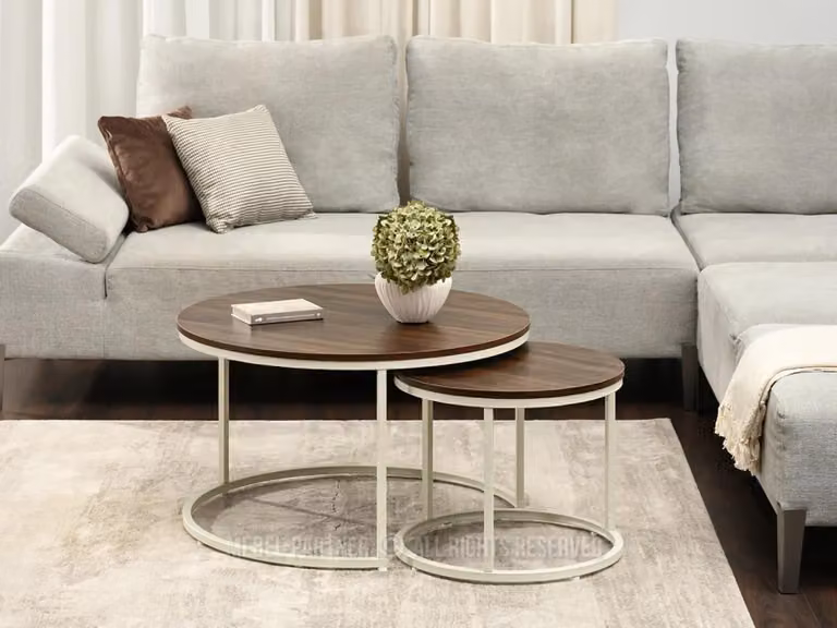 Set tavolino JACEK - noce / crema