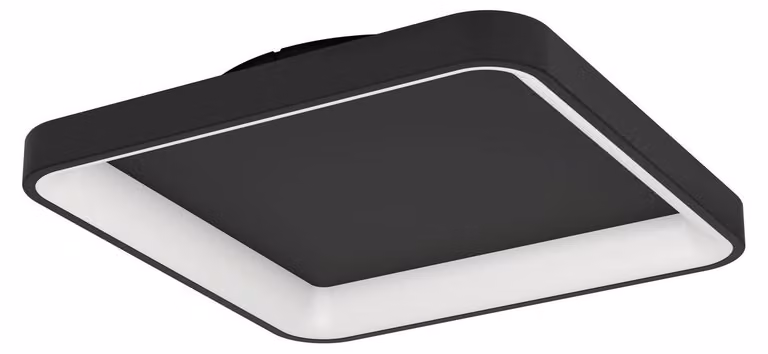 LORETELLO Lampada da parete/soffitto Illuminazione - L35 x L35 x H7,5 cm - nero - 12W incl. - IP20