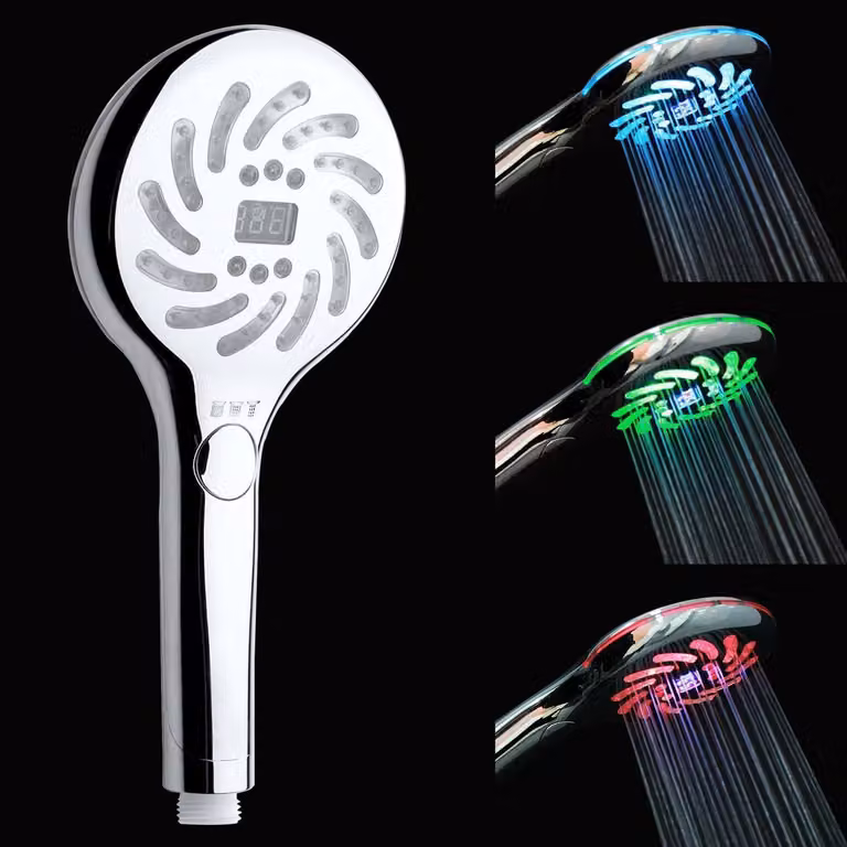 Testina doccia a LED con indicatore di temperatura e 3 modalità di erogazione