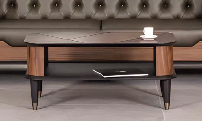 Couchtisch Braun Modern Rechteckig Einlegeboden Modern Büroeinrichtung