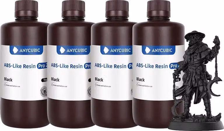 resina per stampanti 3D, elevata resistenza ai raggi UV, eccellenti proprietà meccaniche, nero-4 kg