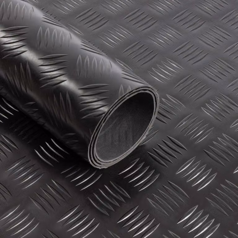 Pavimento in PVC Diamond Cut Black 120x150 cm