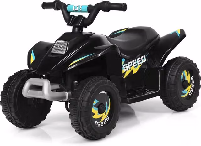 Quad buggy elettrico per bambini 73 x 40 x 44,5 cm marcia avanti/indietro design adatto ai bambini PP nero 20_0013327