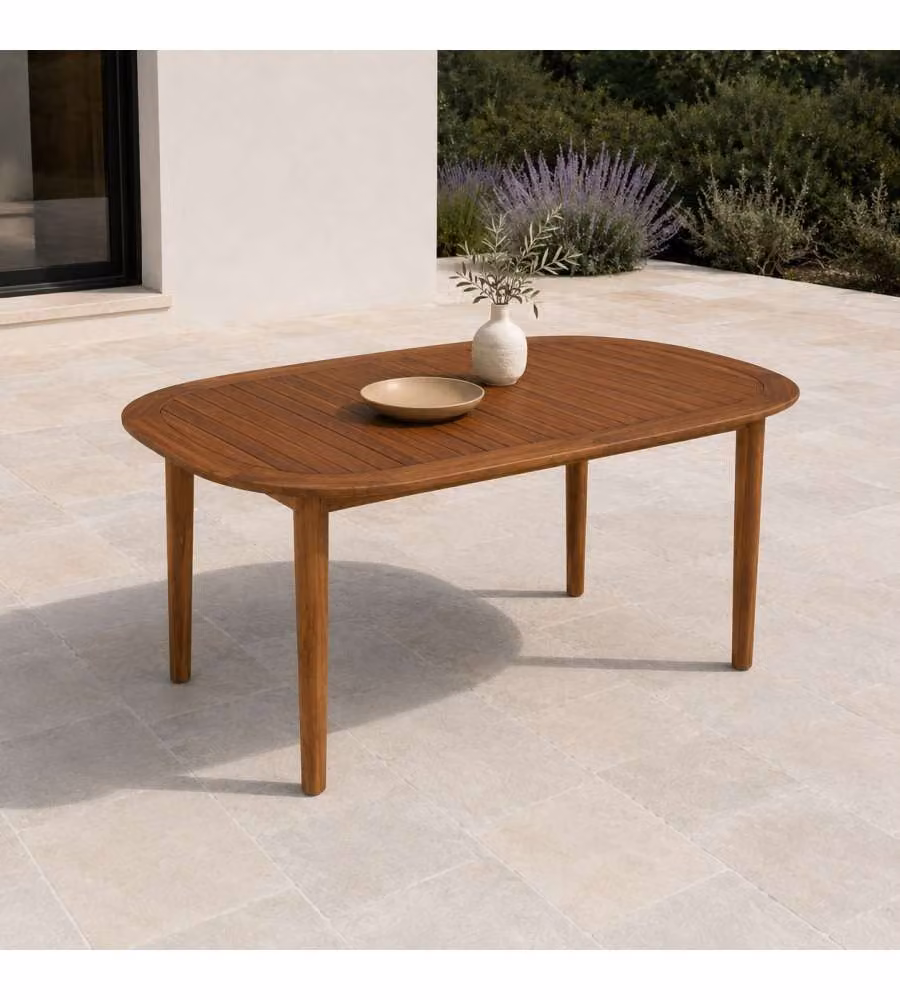 Domo Mea Tavolo Estensibile Ischia Acacia Oliato 180-240 cm Giardino