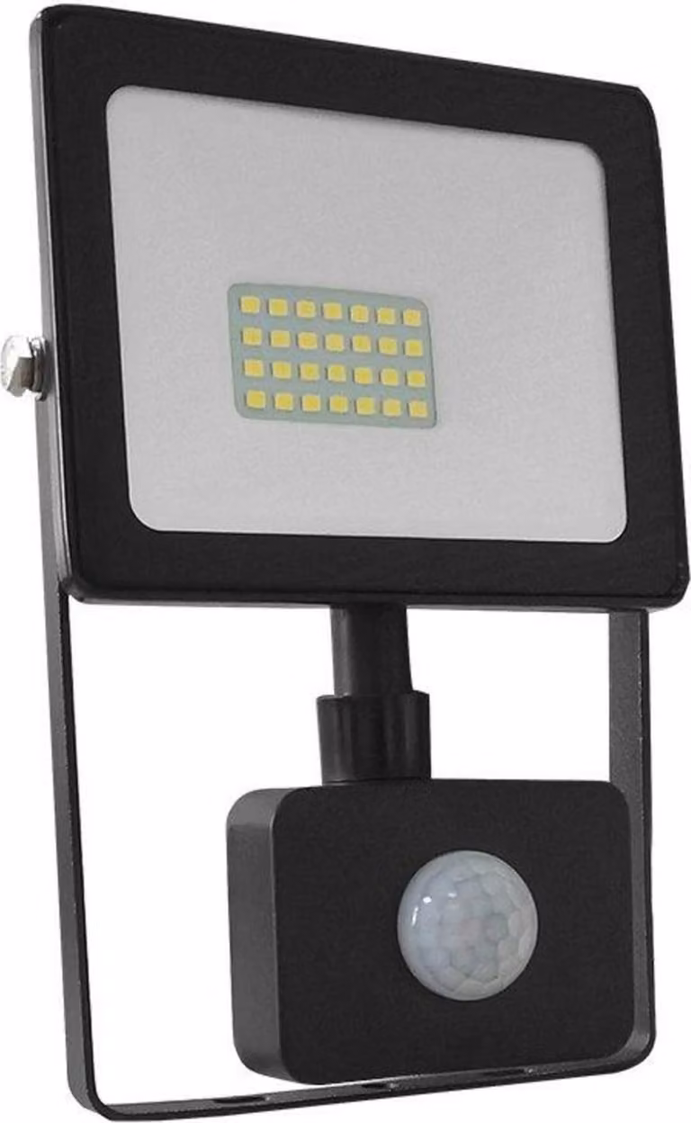 ACA Lighting nero SENSOR LED SMD faretto IP66 20W 4000K 1700Lm 230V Ra80 Q2040S
