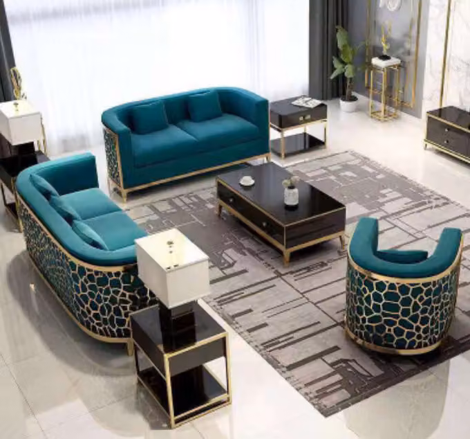 Sofagarnitur Couch 321 Sitz Textil Couchen Sofas Luxus Möbel Polster 3tlg. Set