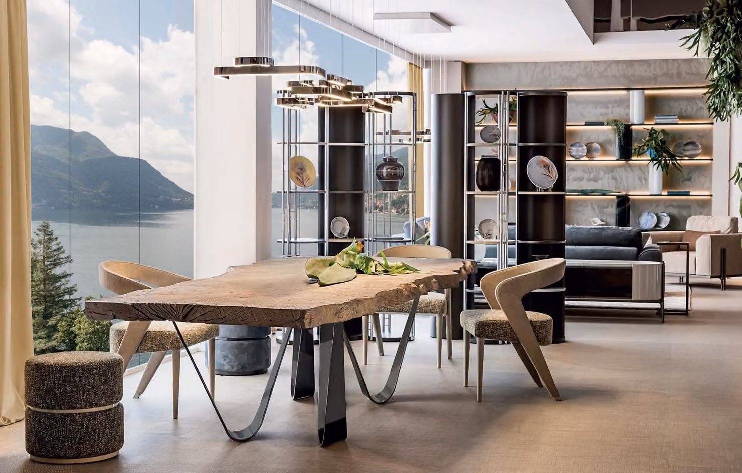 Esstisch Stuhl Hocker Bücherregal Wohnzimmer Esszimmer Designs Set 8 tlg.