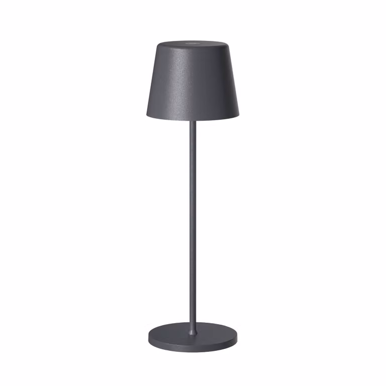 tint Müller Licht Lampada da tavolo LED Dalia, alluminio antracite dimmerabile, Alluminio / Grigio / Zincato, Soggiorno / Sala da pranzo, Alluminio