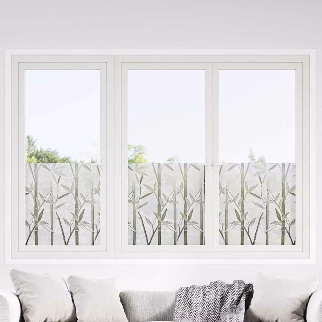 Pellicola statica per finestre vidaXL con motivo Bamboo, multicolore, L: 60 cm, P: 500 cm, in PVC