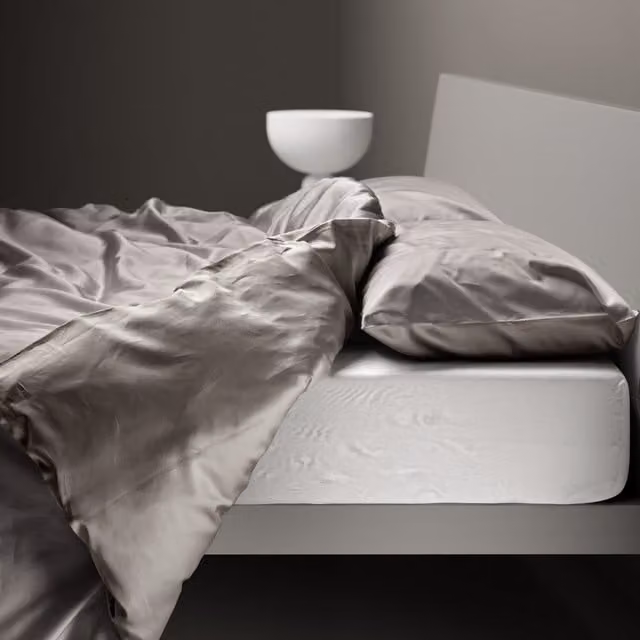 Copripiumino reversibile DaunenStep Oasi Kiss in cotone mako satin grigio L: 135 cm x P: 200 cm – 1
