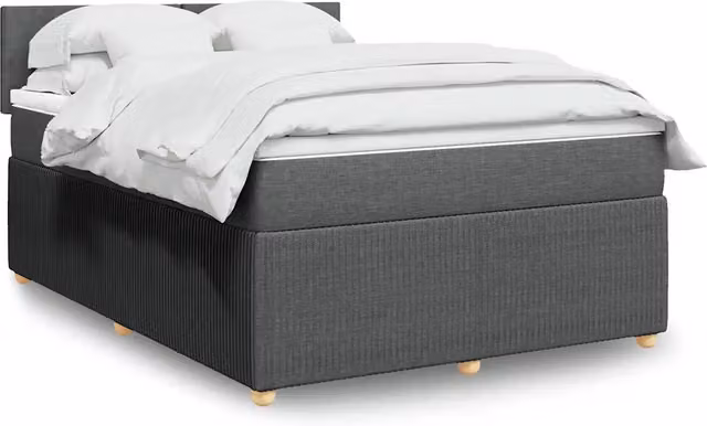 Letto Ibrido Moderno vidaXL con Materasso Grigio e Bianco L/P: 140 x 200 cm