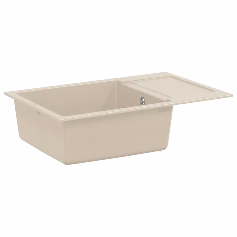 Lavello vidaXL in quarzo e resina colore beige L: 78 cm, P: 50 cm