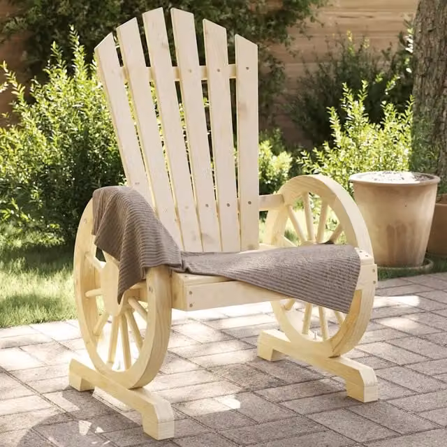 Sedia da patio-Sedie da Giardino Adirondack 2 pz in Legno Massello di Abete 155590