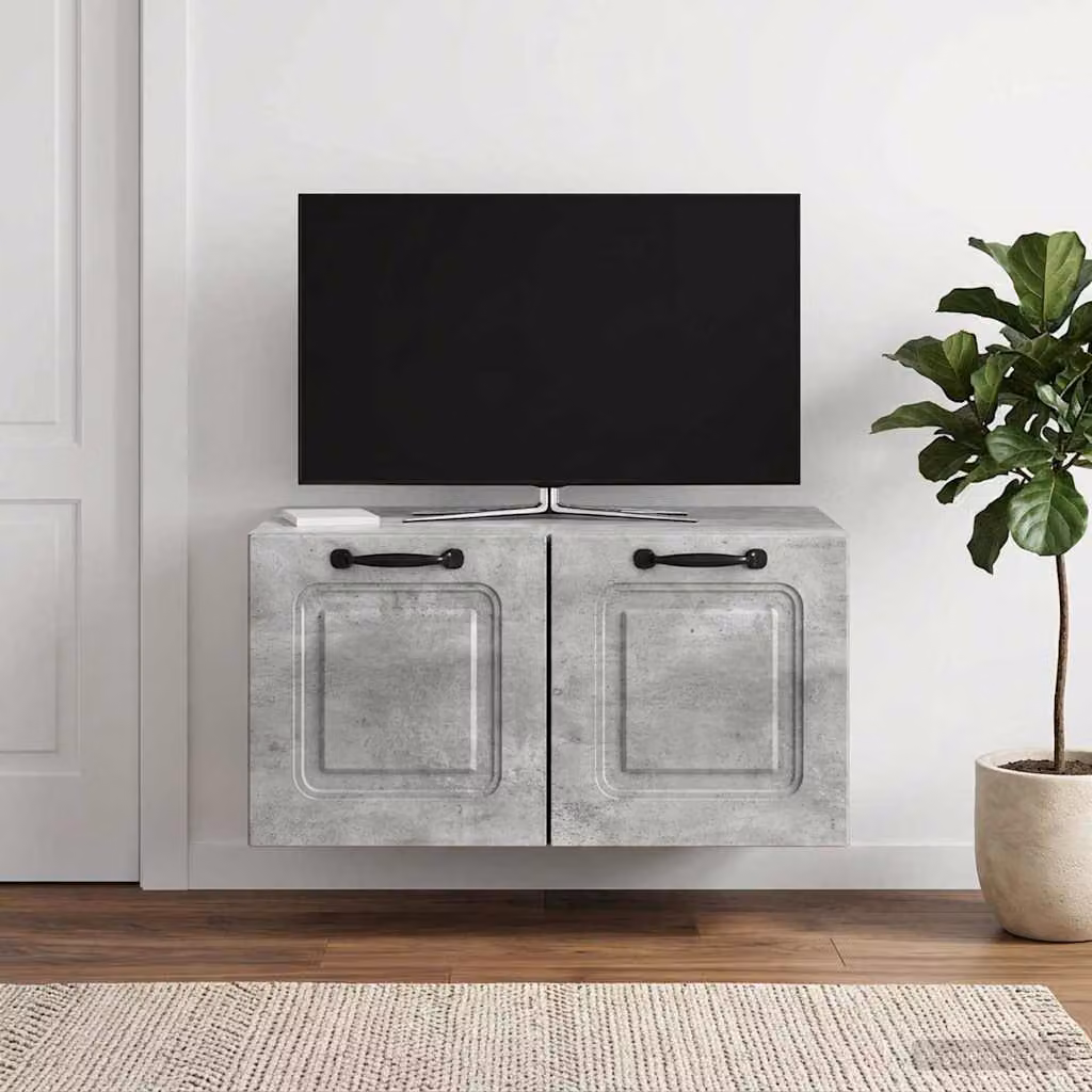 vidaXL Mobile Porta TV da Muro Moderno Grigio, L/P/H: 59,5 x 41 x 30 cm