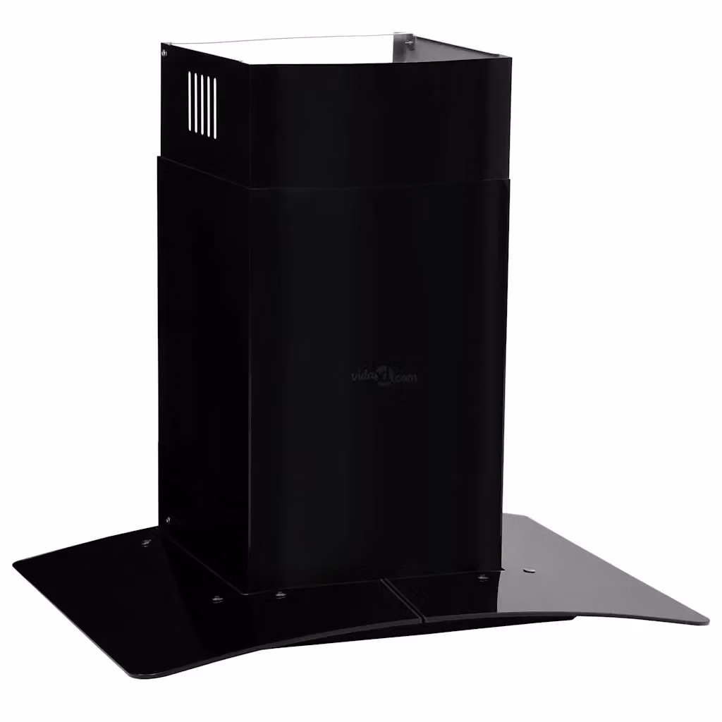 Cappa aspirante a muro vidaXL in acciaio inox e vetro, colore nero, con aspirazione o ricircolo, 756 m³/h, L: 60 cm – 2