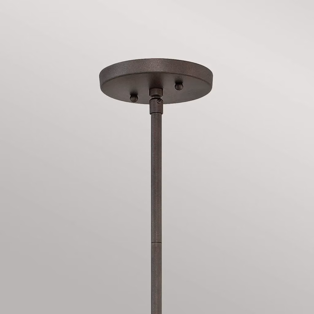 Lampada a sospensione industriale Hinkley Astrid in metallo bronzo con 1 luce E27 – 2