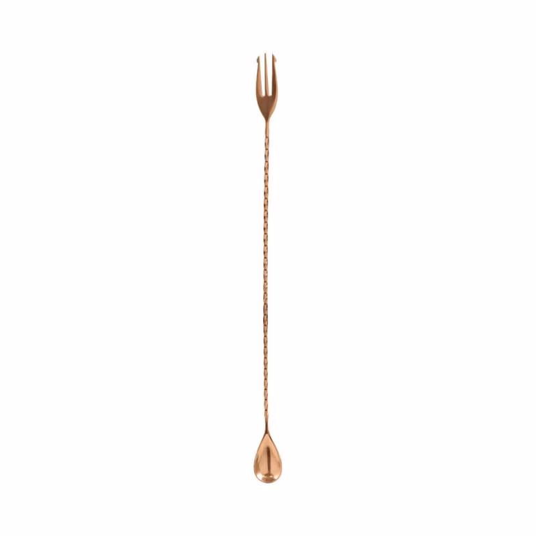 Cucchiaio/forchetta miscelatore rame antique Paderno, 30cm