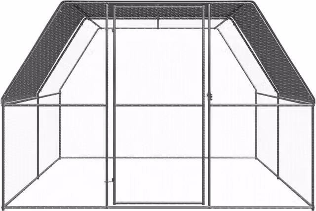 Pollaio per esterni Videx in acciaio zincato grigio L: 4 m, P: 3 m, H: 2 m