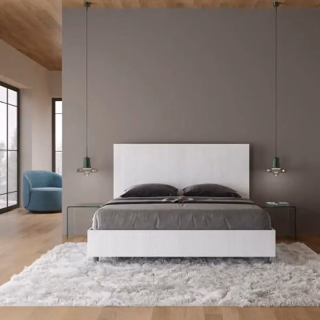 Letto matrimoniale New Egos senza rete bianco frassino L: 160 cm, P: 200 cm, H: 107 cm – 2