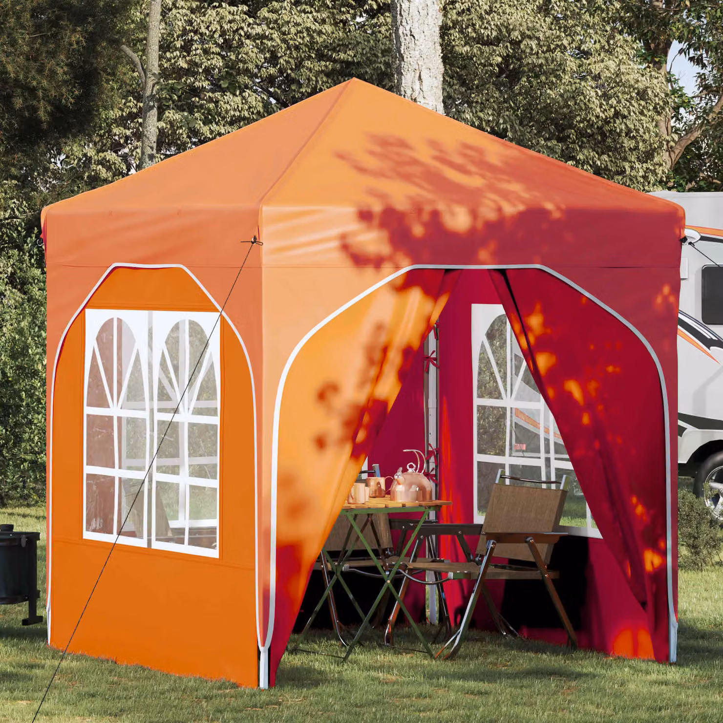 Tenda per feste pop-up vidaXL Arancione L/P/H: 192 x 192 x 245 cm