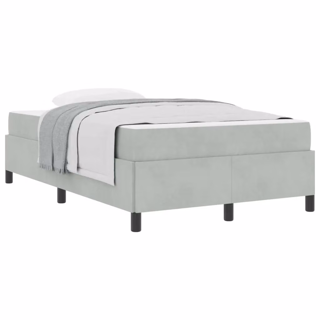 Struttura letto con giroletto in tessuto grigio DESIGN IN L/P: 120 x 200 cm, H: 203 cm – 2