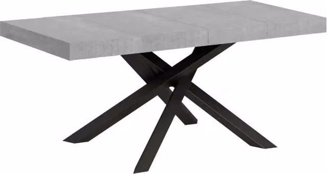 Tavolo allungabile Volantis Premium di Ityhome, colore cemento e gambe antracite, L: 130-234 cm, P: 90 cm, H: 77 cm – 1