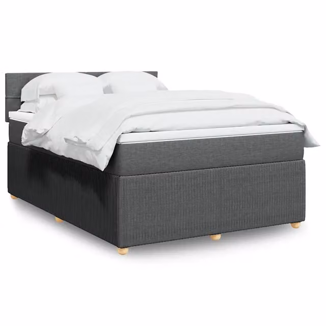 Letto Ibrido con Giroletto a Molle e Materasso vidaXL in Grigio e Bianco L/P: 140 x 190 cm
