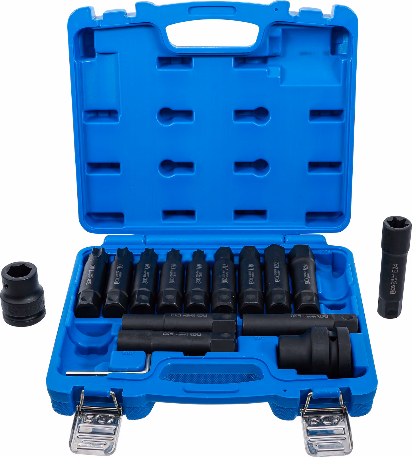 BGS Set di punte per autocarro 20 mm (3/4") + 25 mm (1") 16 pezzi - 5246