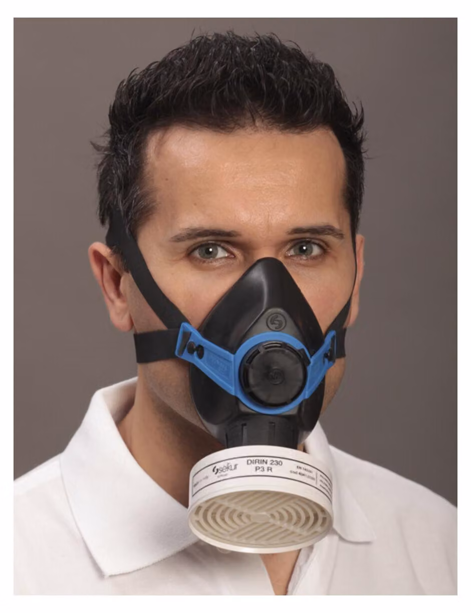 Maschera semimascherina Polimask 330 per filtri a vite (maschera di protezione respiratoria)