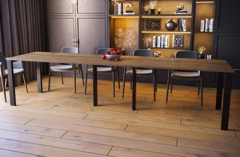 Endo-Möbel Tavolo da pranzo XXL Vast 130cm - 330cm tavolo da cucina allungabile (rovere Wotan)