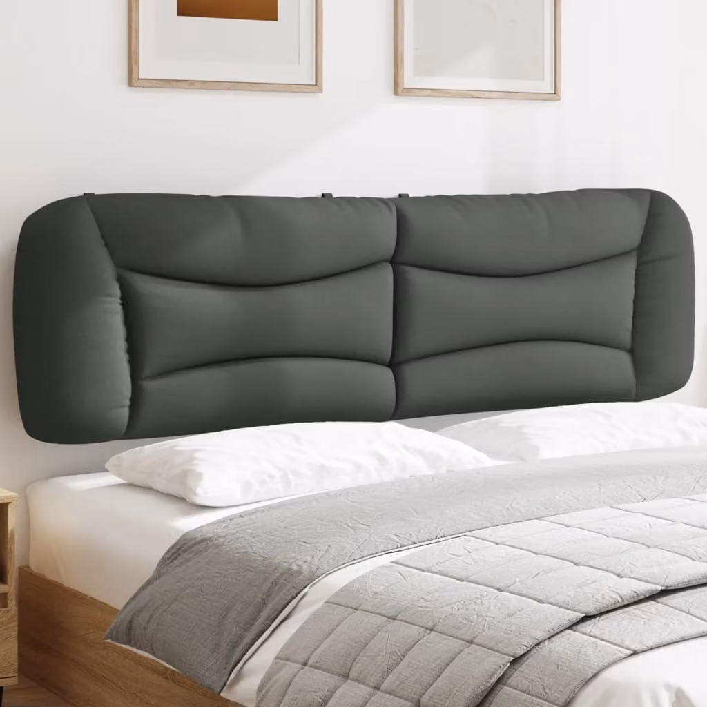 Cuscino Testiera vidaXL Hvar Grigio Scuro in Tessuto, L: 193 cm