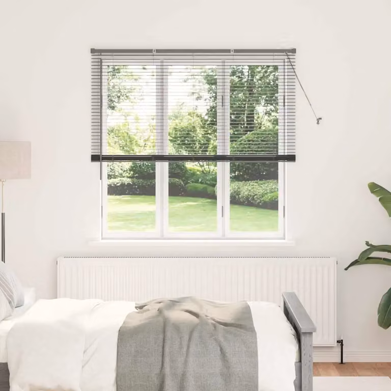 Tenda Veneziana vidaXL in Alluminio Grigio, Resistente ai raggi UV, L: 175 cm x H: 145 cm