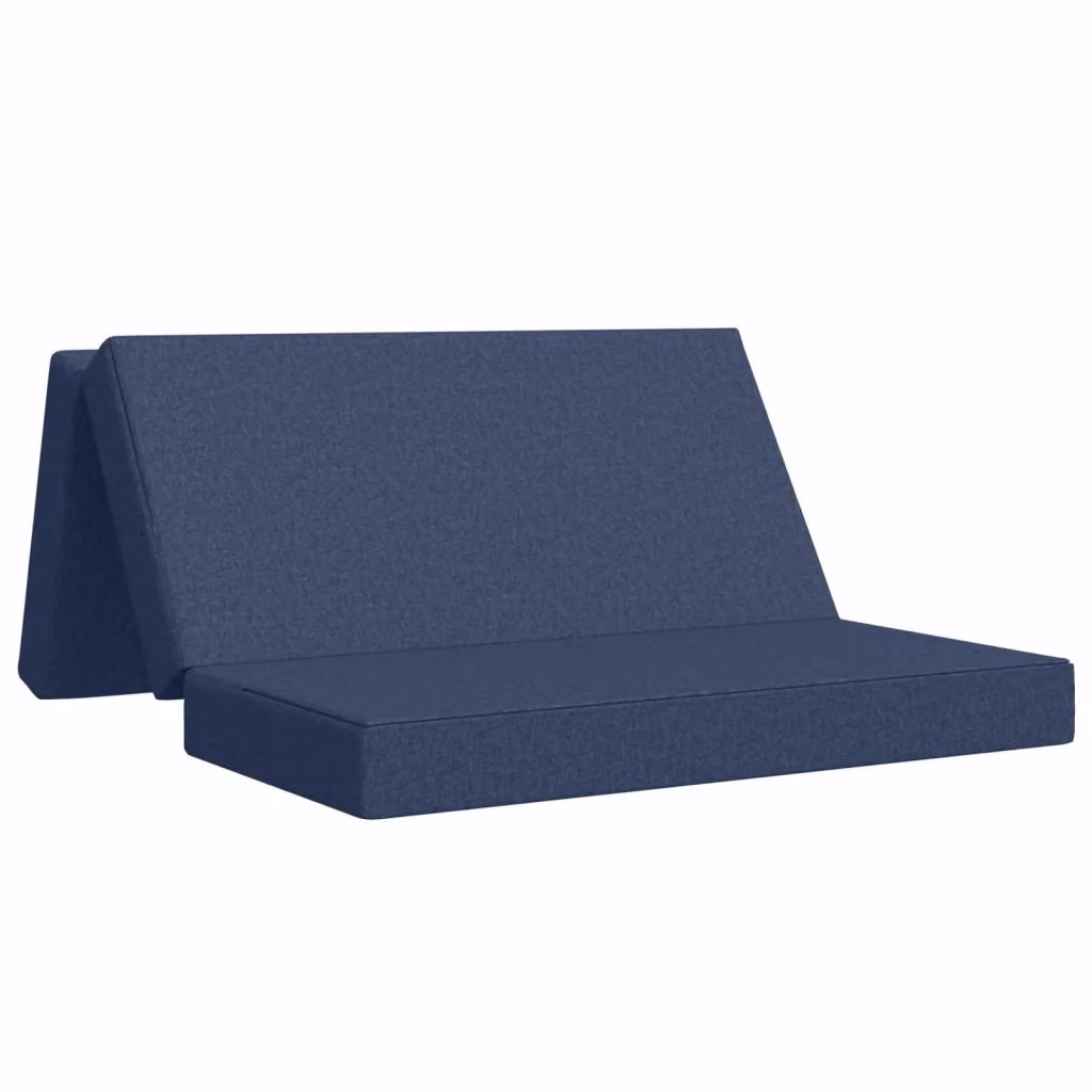 Divano Letto Pieghevole Moderno vidaXL Blu L: 160 cm, P: 67 cm, H: 45 cm – 2