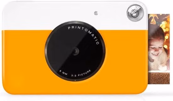 Stampante fotografica portatile Kodak compatta arancione con tecnologia a sublimazione di dye