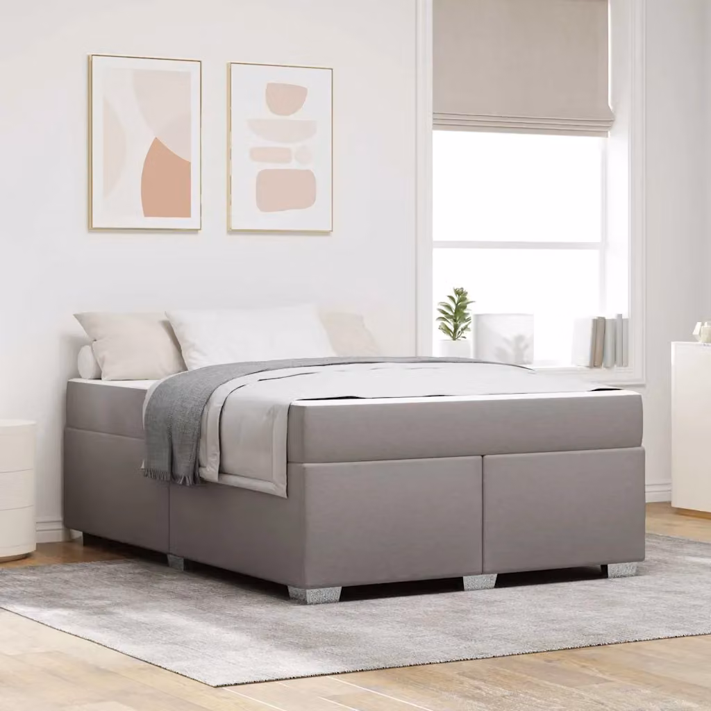Struttura del letto moderna vidaXL Talpa in tessuto beige o grigio L: 160 cm, P: 200 cm, H: 66 cm