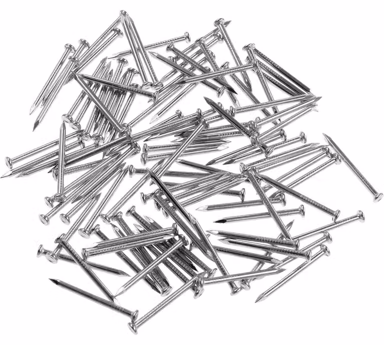 Kit assortimento di chiodi Acciaio al carbonio zincato, lunghezza 3 cm, 100 pezzi, per fissaggi e lavorazione del legno